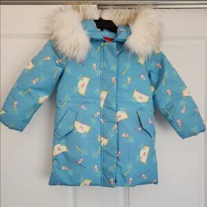 NWOT Girl Snoopy Winter Coat with Faux Fur